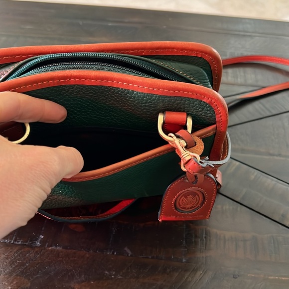 Vintage Liz Claiborne Hunter Green Leather Purse - Picture 8 of 10